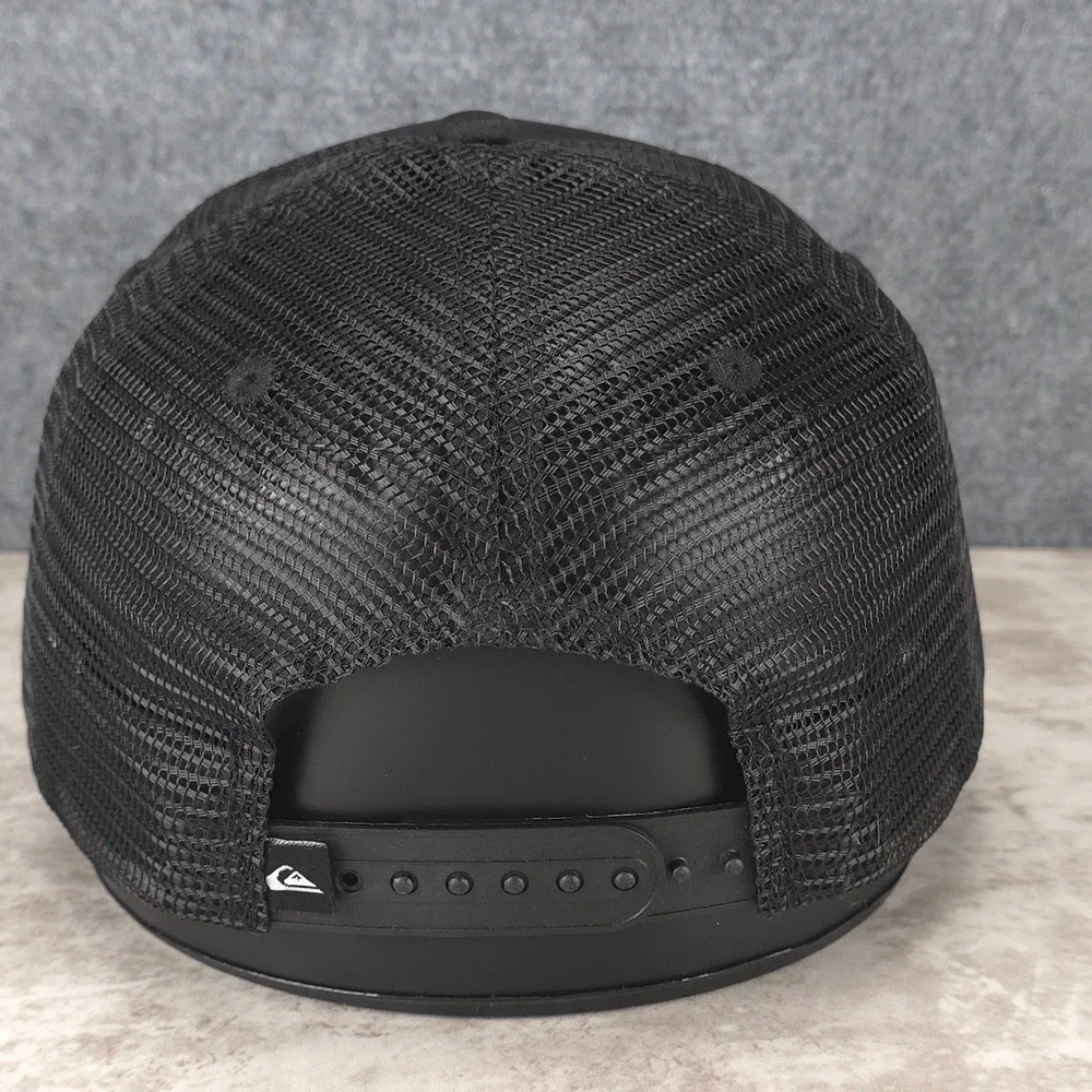 Quiksilver Hat Cap Snap Back One‎ Size Black Surf Skate Streetwear Mens